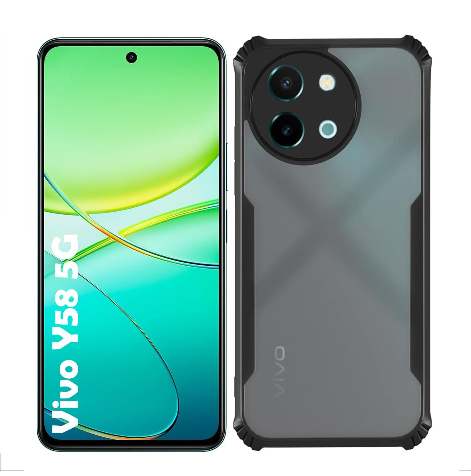 AARALHUB ViVo Y58 5G Back Cover | Black Case | ViVo Y58 5G (B0D857V92F) Amazon Price History, Amazon Price Tracker