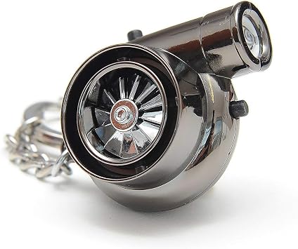 Boostnatics Electric Turbo Lighter Keychain with Turbo & BOV Sounds - Black