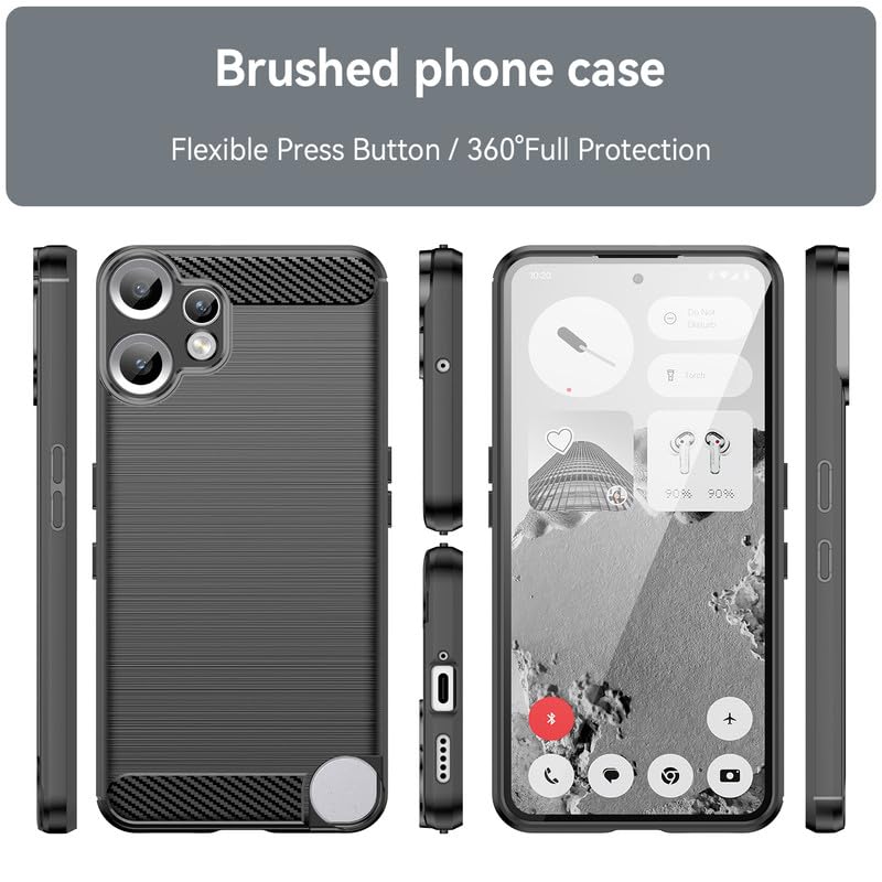 Image of Hybrid Carbon Fiber Back Case for Nothing CMF Phone 2 Pro (Black)