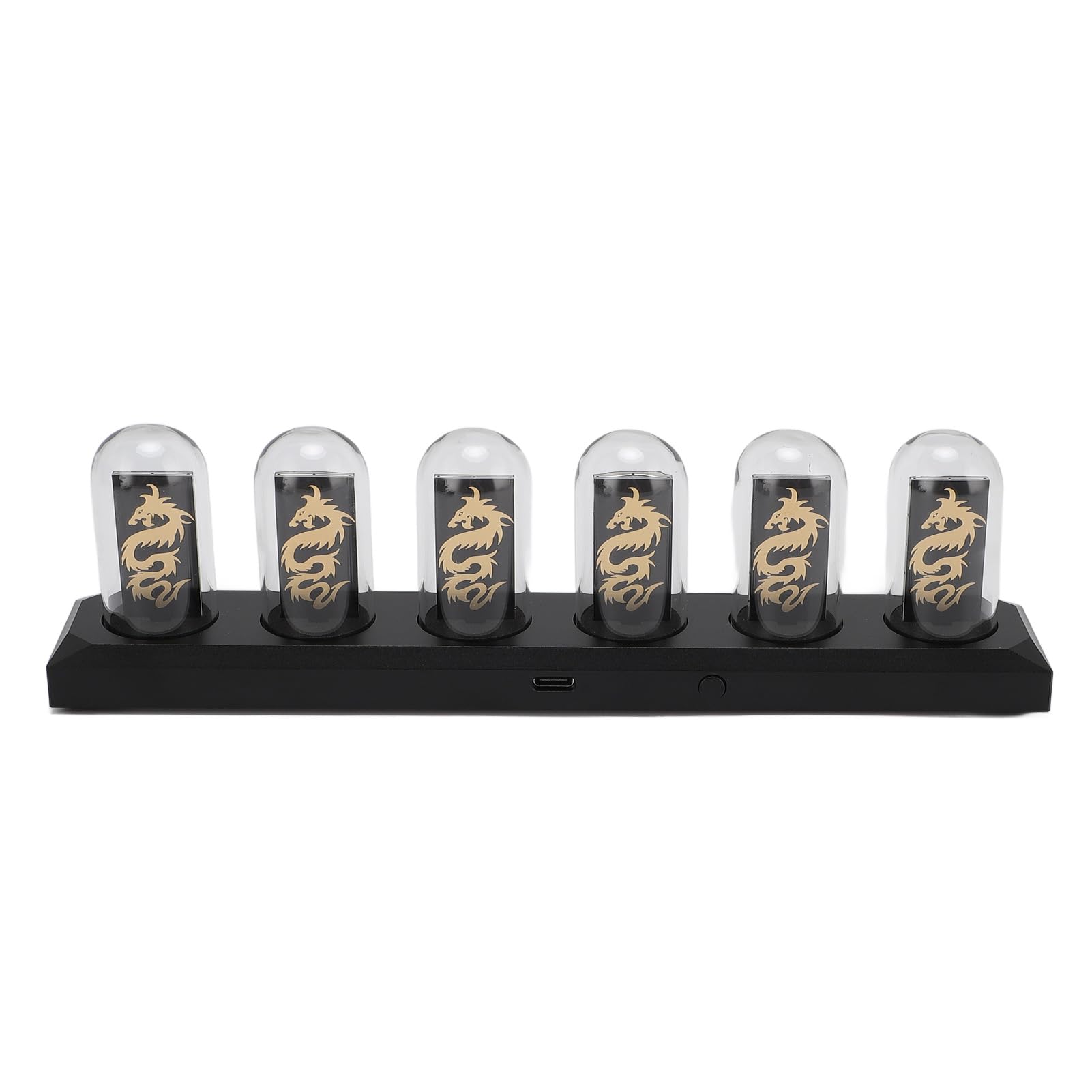 Aramox Orologio Nixie RGB Tube, Lega di Alluminio con Schermo IPS da 1,14 Pollici, Colori Personalizzabili e funzionalità di Sincronizzazione per l'arredamento della Casa e gli Appassionati di