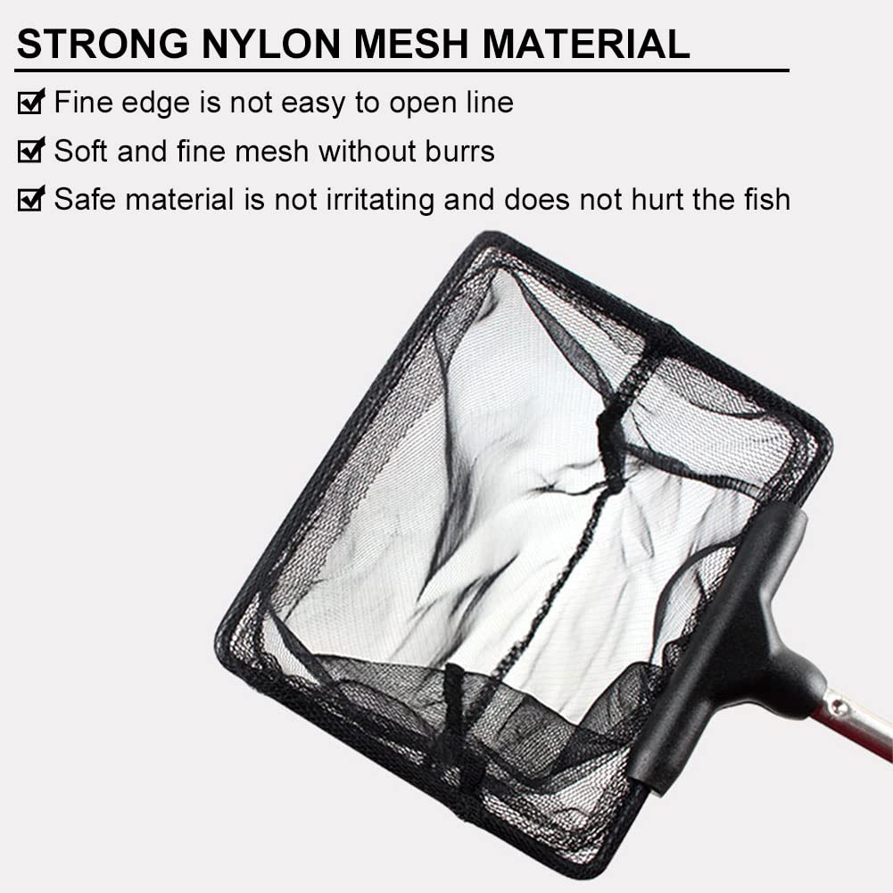 Rete Da Pesca Telescopica Per Acquario - Manico In Acciaio Inox Estendibile Da 19 A 50 Cm - Foto 12