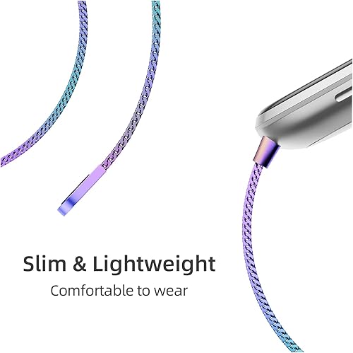 Miniatura 3 de ZWGKKYGYH Compatible con correas Fitbit Sense Versa 4 Sense 2 y Versa 3 para mujeres y hombres, correa de metal de malla de acero inoxidable de