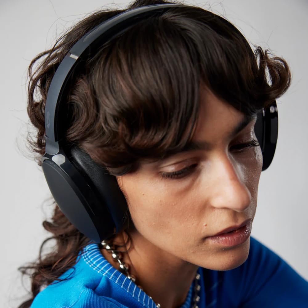 Skullcandy Hesh Evo Casque Circum-Auriculaire Bluetooth sans Fil, Ajustement Isolant du Bruit, 36 Heures d’Autonomie, Conception Légère et Pliable - Noir