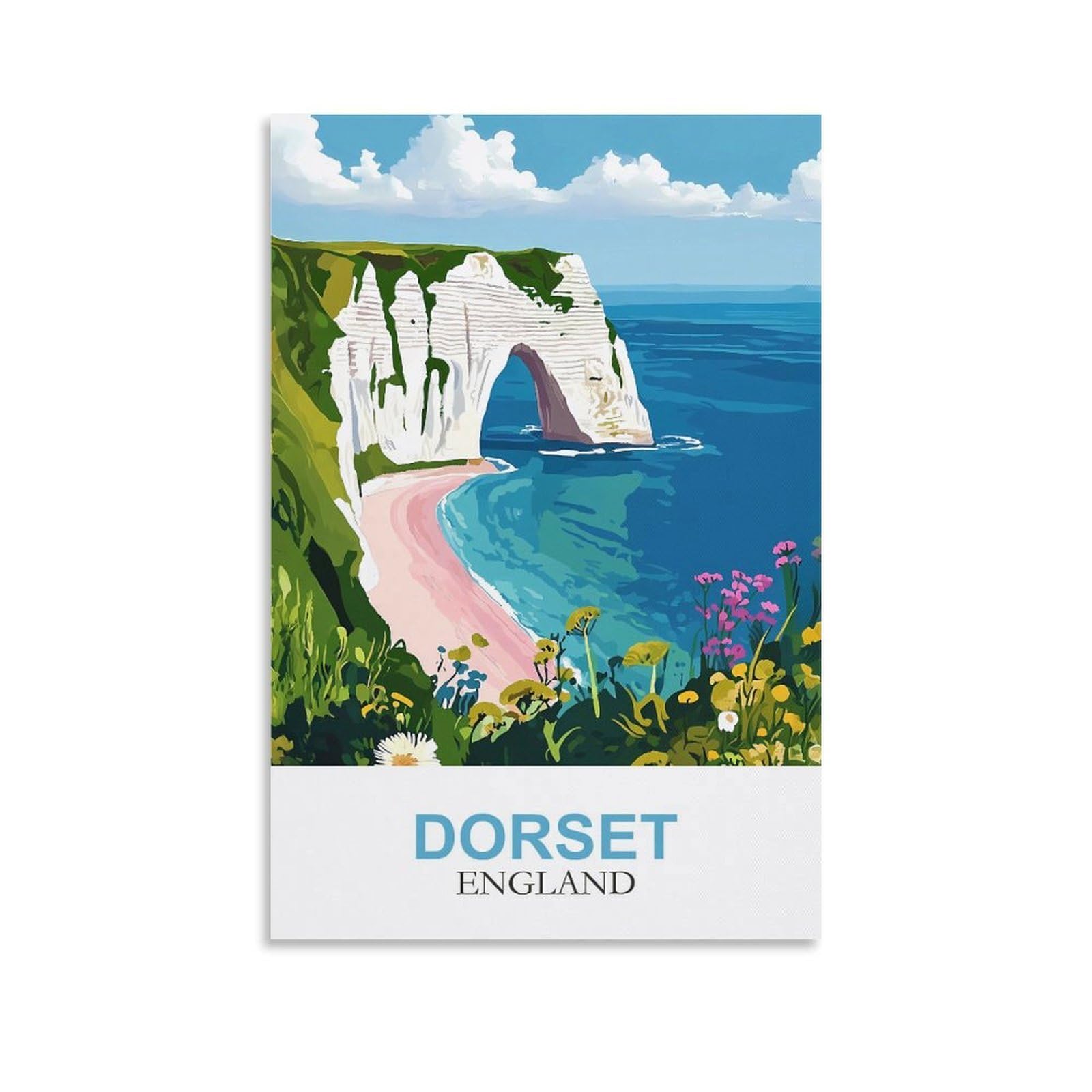 EZMLFA 5D Diamond Art Kits for Beginner,Dorset England Crystal Rhinestone Embroidery Craft Kits for Home Wall Decor Gifts, 40x50cm