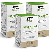 STC NUTRITION - Taille Abdos Ventre Plat - Complément Alimentaire Spécial Graisses Abdominales - Bien-être digestif - 100% Vegan - 120 Gélules Végétales - Lot de 3