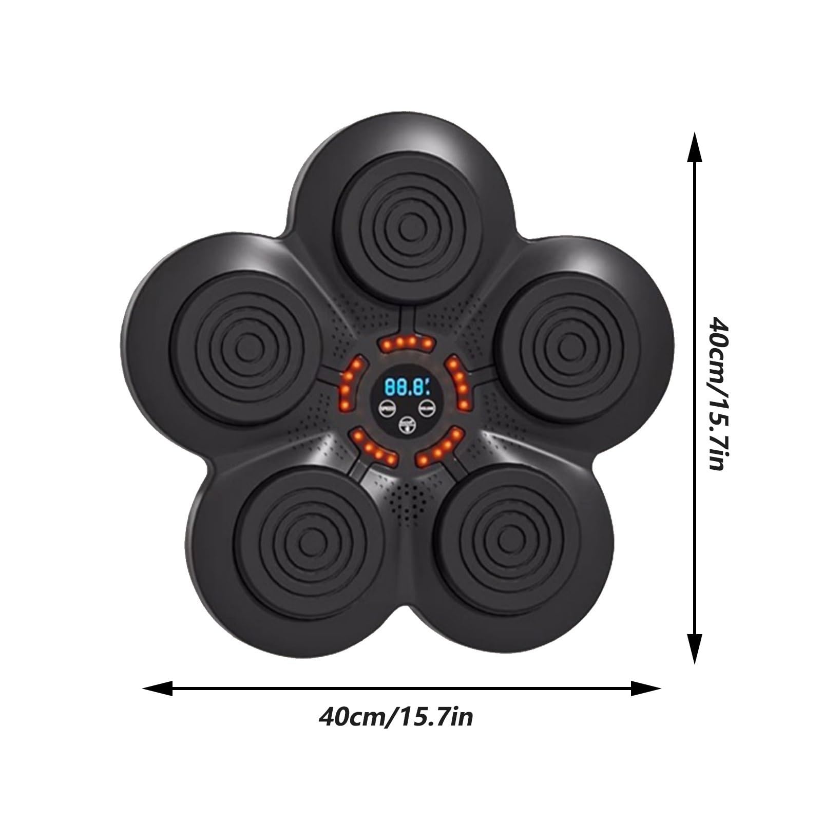 YUGXTH Macchina da boxe musicale intelligente, punzonatrice per musica elettronica con LED Bluetooth, cuscinetti per boxe musicali per montaggio a parete per la casa, per camera da letto, studio, pal