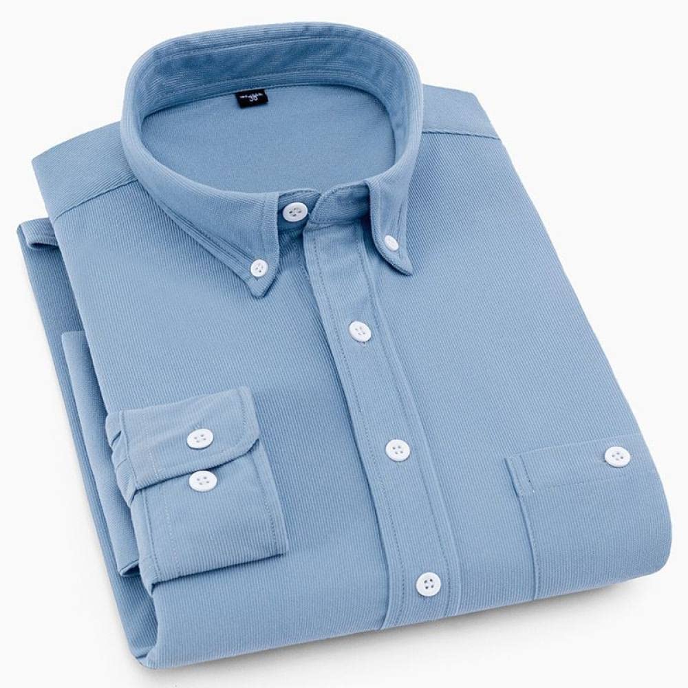 Camicia Calda Da Uomo,Camicia Da Uomo A Maniche Lunghe In Morbido Cotone Caldo Morbido Con Tasca Casual Morbido E Confortevole Camicia Casual Da Esterno Adatta Per La Primavera, L'Autunno E L'Invern