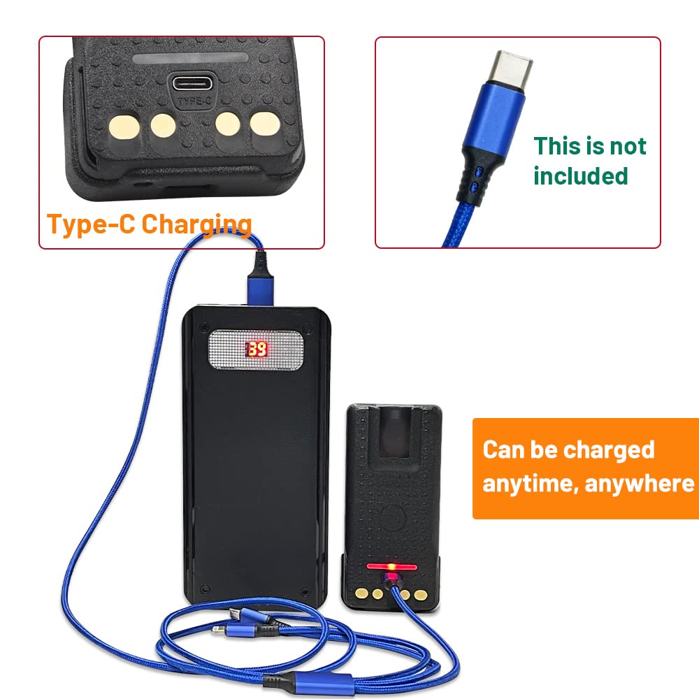 PMNN4409BR Batteria Ricaricabile USB Per Motorola XPR3300 XPR3500 XPR7350 XPR7550 GP328D DP4400 XiR P8608 APX2000 Batteria Walkie Talkie Di Ricambio - Foto 5