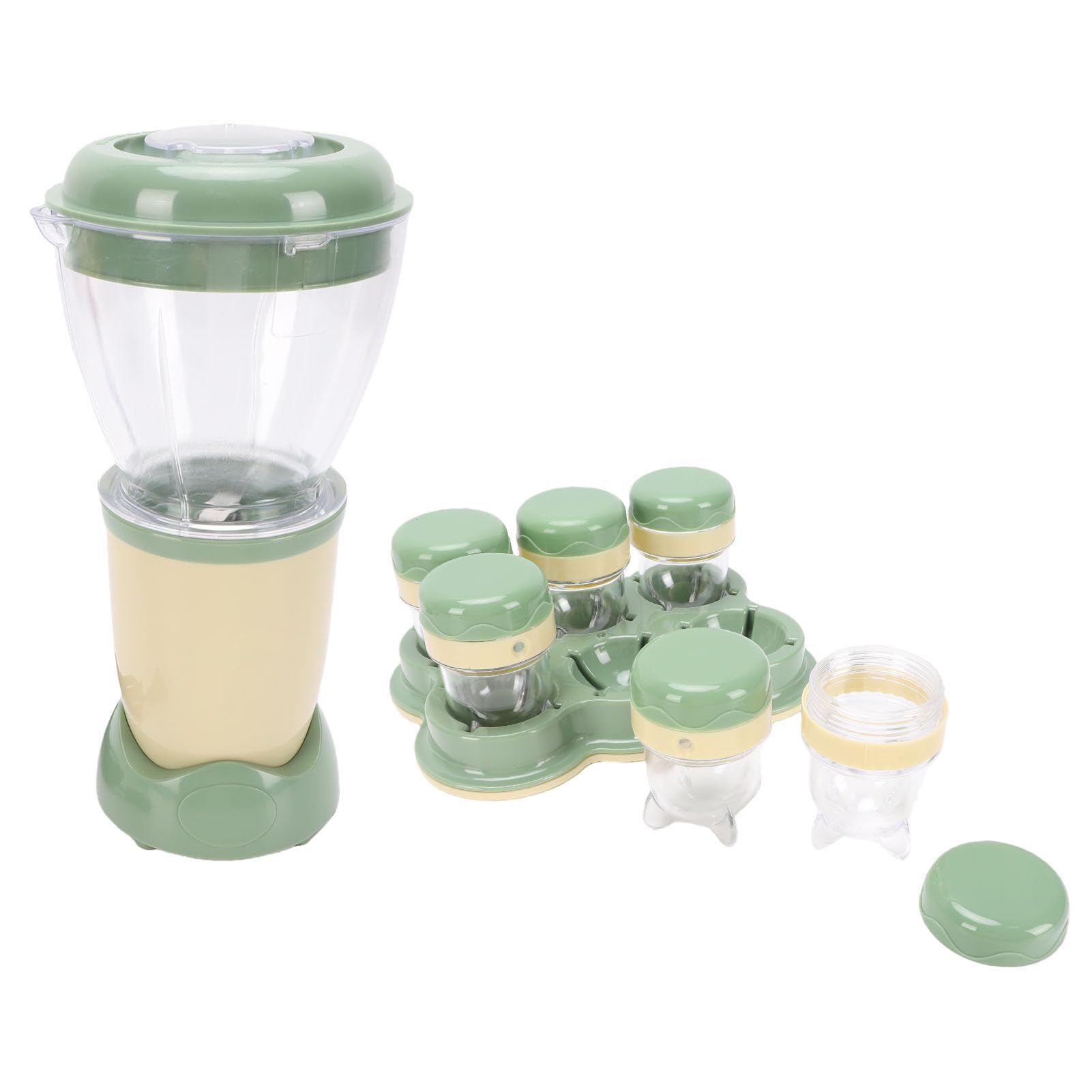 Ensemble de Préparation de Nourriture pour bébé, Mélangeur de Purée Multifonctionnel 10000 Tr/min, Robot Culinaire avec Récipients pour Fruits, Légumes et Viandes (Prise UE 220V)