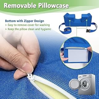 AOSSA Neck Stabilizer Pillow for Sleeping Upright, Head Cradle Pillow, After Surgery Positioning Pillows for Adults Elderly, Bedridden Neck Support Wedge for Bed, Head Positioner, Face Up Pillow