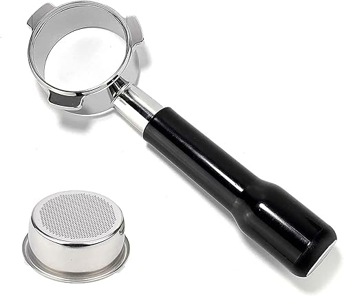 Miniatura 5 de Portafiltro sin fondo de 2.126 in para Breville Express Barista Pro Touch Bambino Plus Infuser Duo Temp Pro, mango ABS clásico, 1 cesta de filtro de