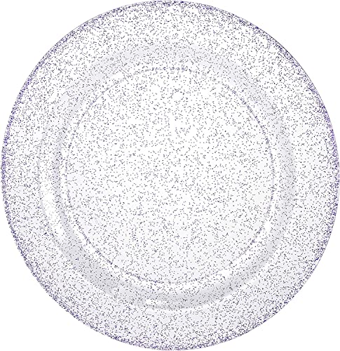 Plastic Plates- 10.25" | Purple Glitter | Pack Of 10 #TOP10