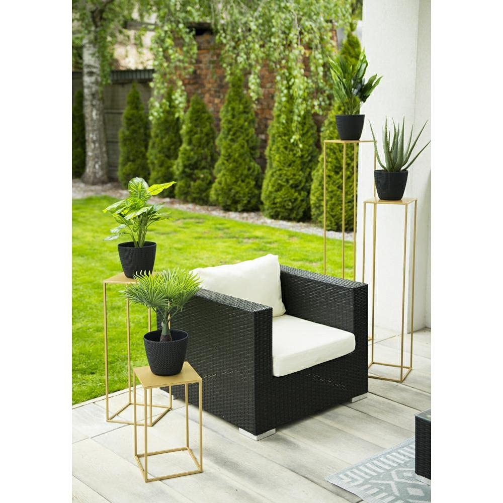 Loft - Soporte para flores moderno de metal (70 cm), color dorado