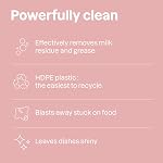 ATTITUDE Baby Bottle & Dish Soap Refill, EWG Verified Bottle Cleaner, Fragrance Free & Dye Free, Removes Milk Residue & Grease, Vegan, Unscented, 2 Liters