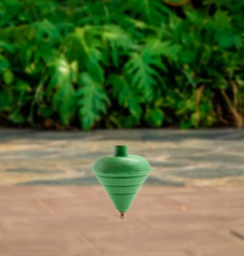 Miniatura 6 de Trompo Spinning Top - Paquete de 5 tapas giratorias talladas - Punta de acero resistente para mayor estabilidad - Exquisita artesanía - Ideal para