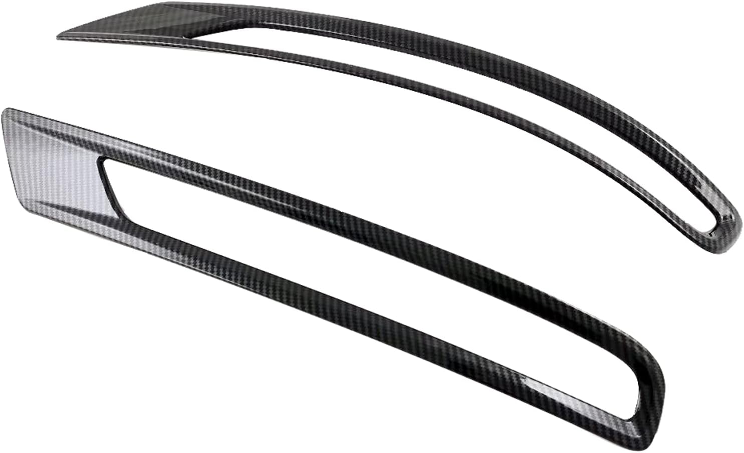 for Mitsubishi Outlander 2022-2023 Rear Fog Light Lamp Cover Trim 2pcs Car Accessories (Carbon Fiber Black)