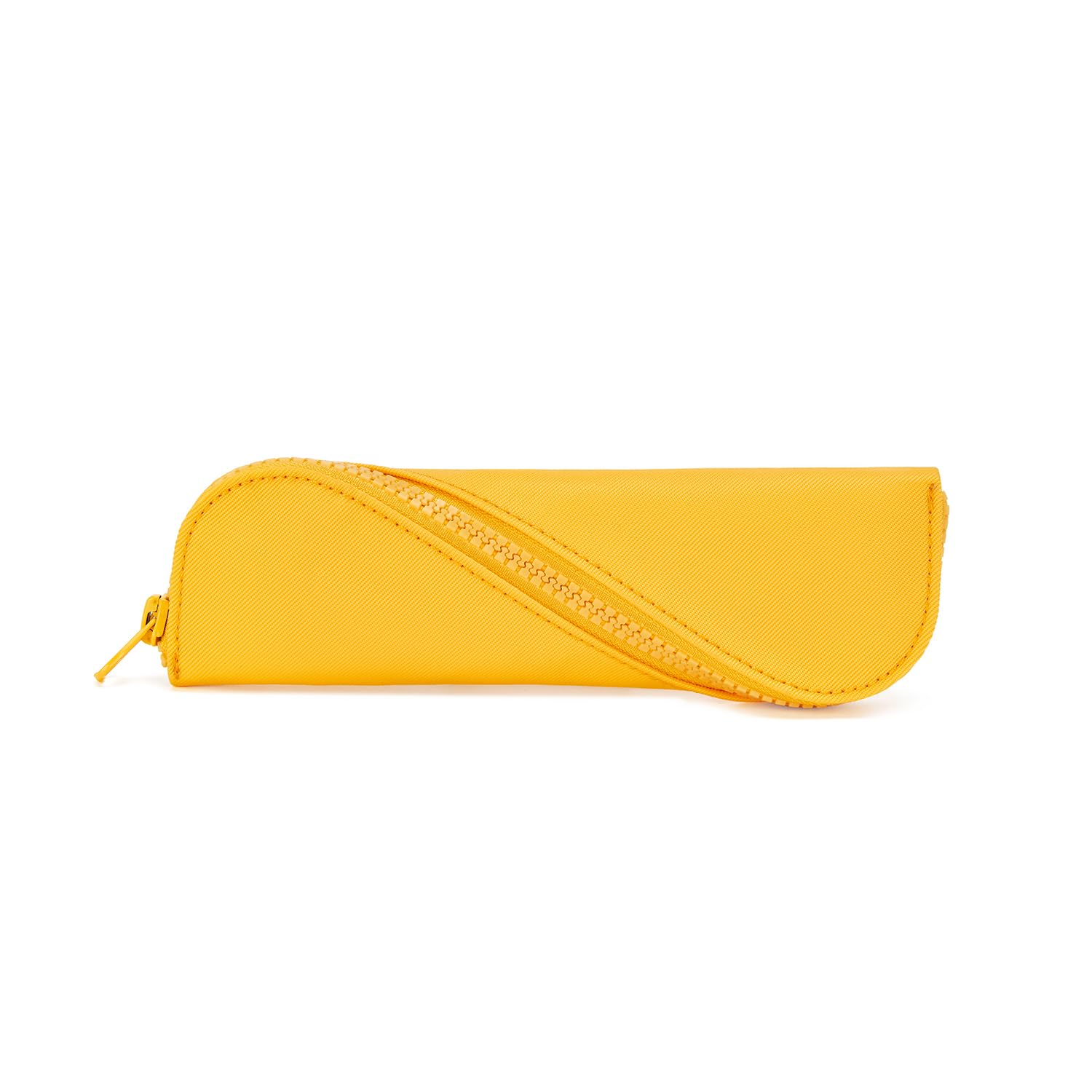 YONBEN Pencil Case Lightweight and Cute Pencil Pouch Slim and Stylish Cotton Canvas Thin (Yellow,Oxford cloth)