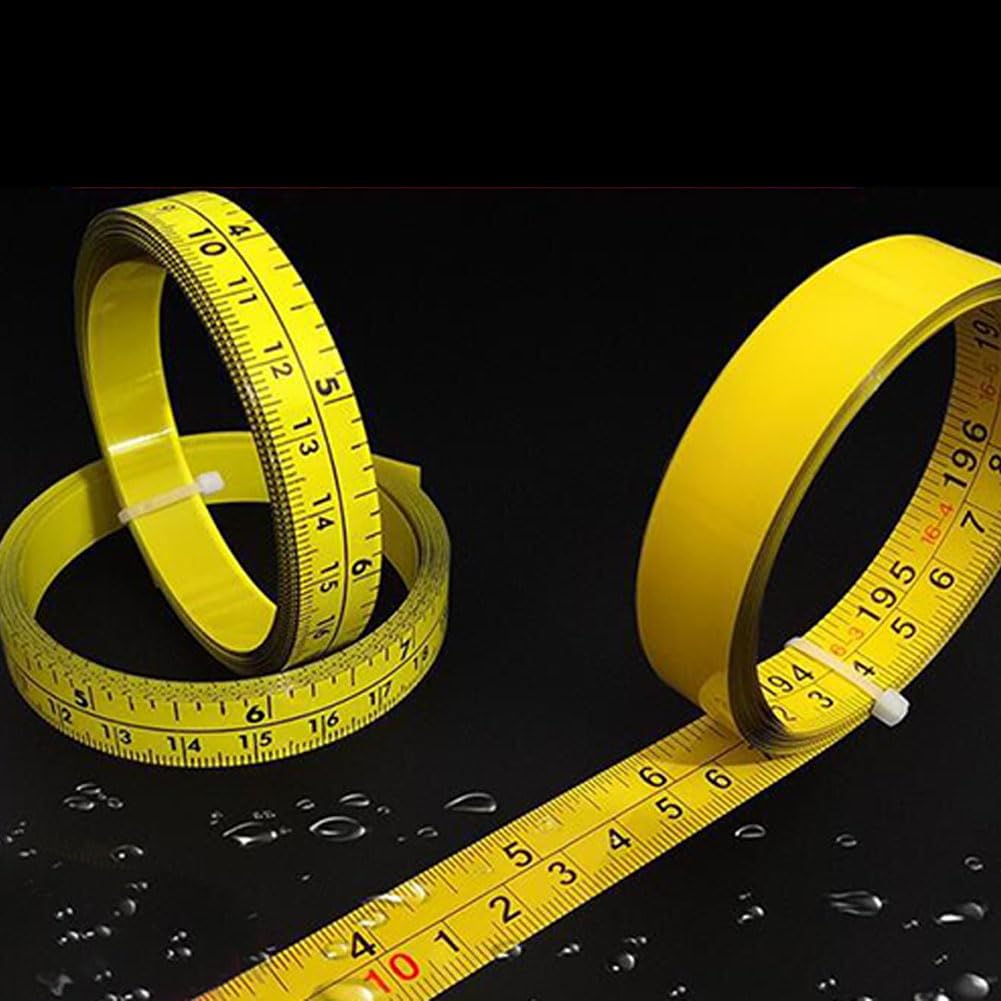4-Pack Self-Adhesive Measuring Tapes - 44 Inch Imperial & Metric Steel Rulers For Workbenches