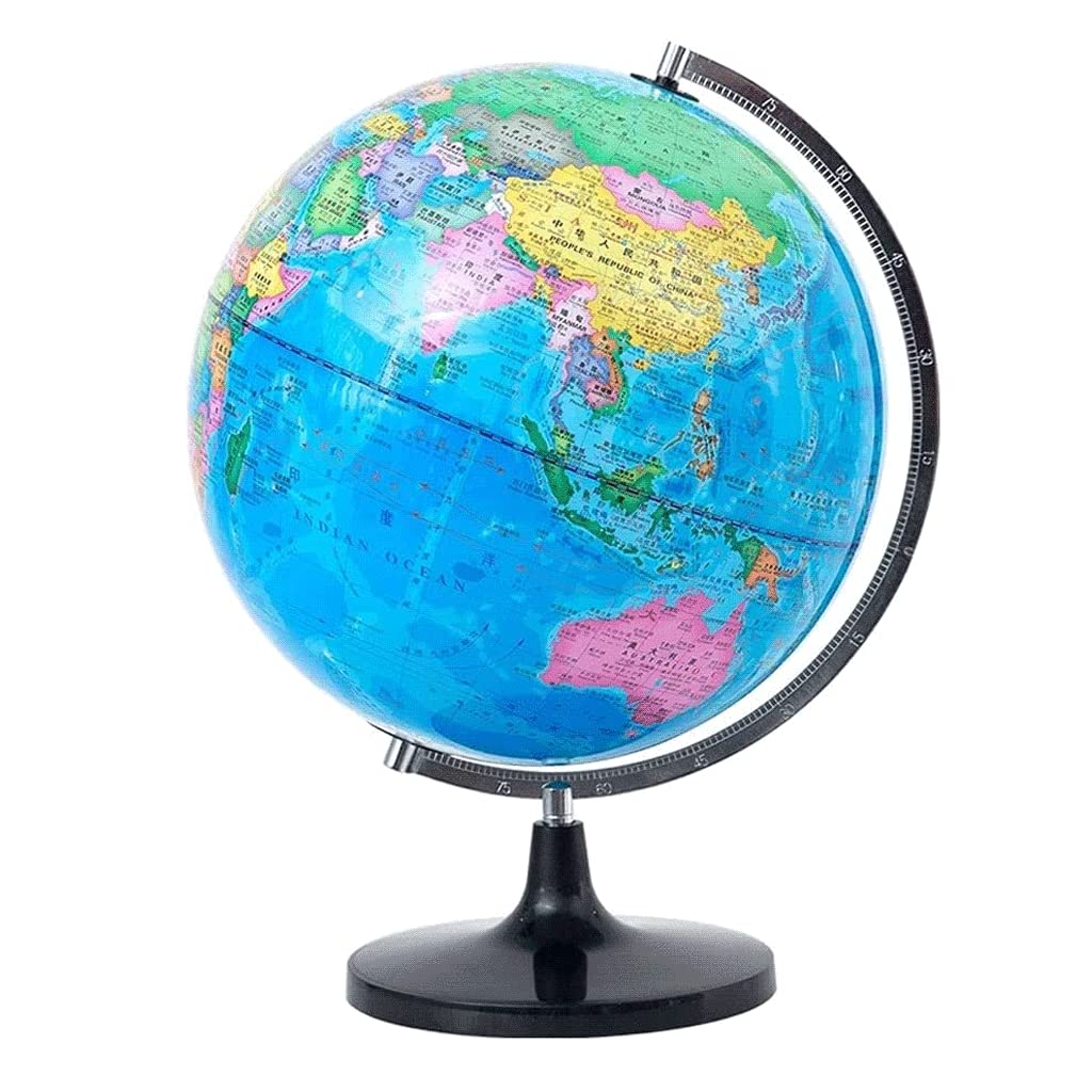 Gpdnbieu B 12.5 Inch With Stand And Magnifying Glass Light Up Globe Educational Kids Clear Text Marking(B)