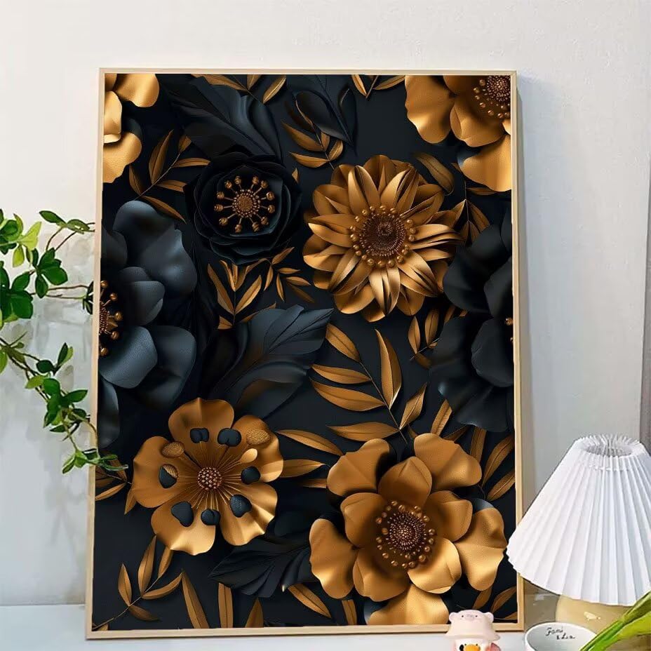 Pintar por Números Adultos Flor Flor de 90x120cm Kit de Lienzo y Acrílicos W0-326 2