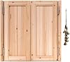 Swinging Cafe Doors,Retro Farm Home Store Bar Kitchen Counter Saloon Door with Hinges, for Balcony, Bathroom, Emporium,Includes 1pcs A Delicate doorbell DecorationW140cmxH90cm55x35.4