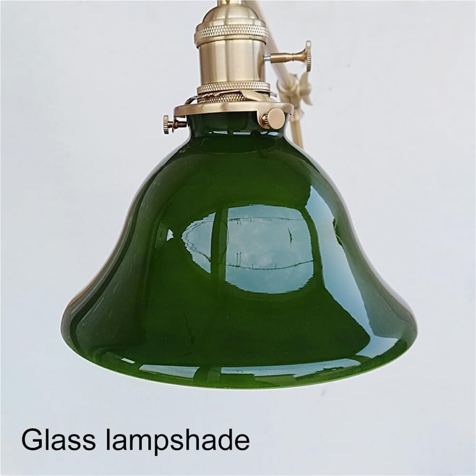 Lampada da Parete Vintage Industriale con Luce in Vetro per Interni, Applique in Ottone con Base E27, Luce Girevole a 180 Gradi per Camera da Letto, Soggiorno, Comodino