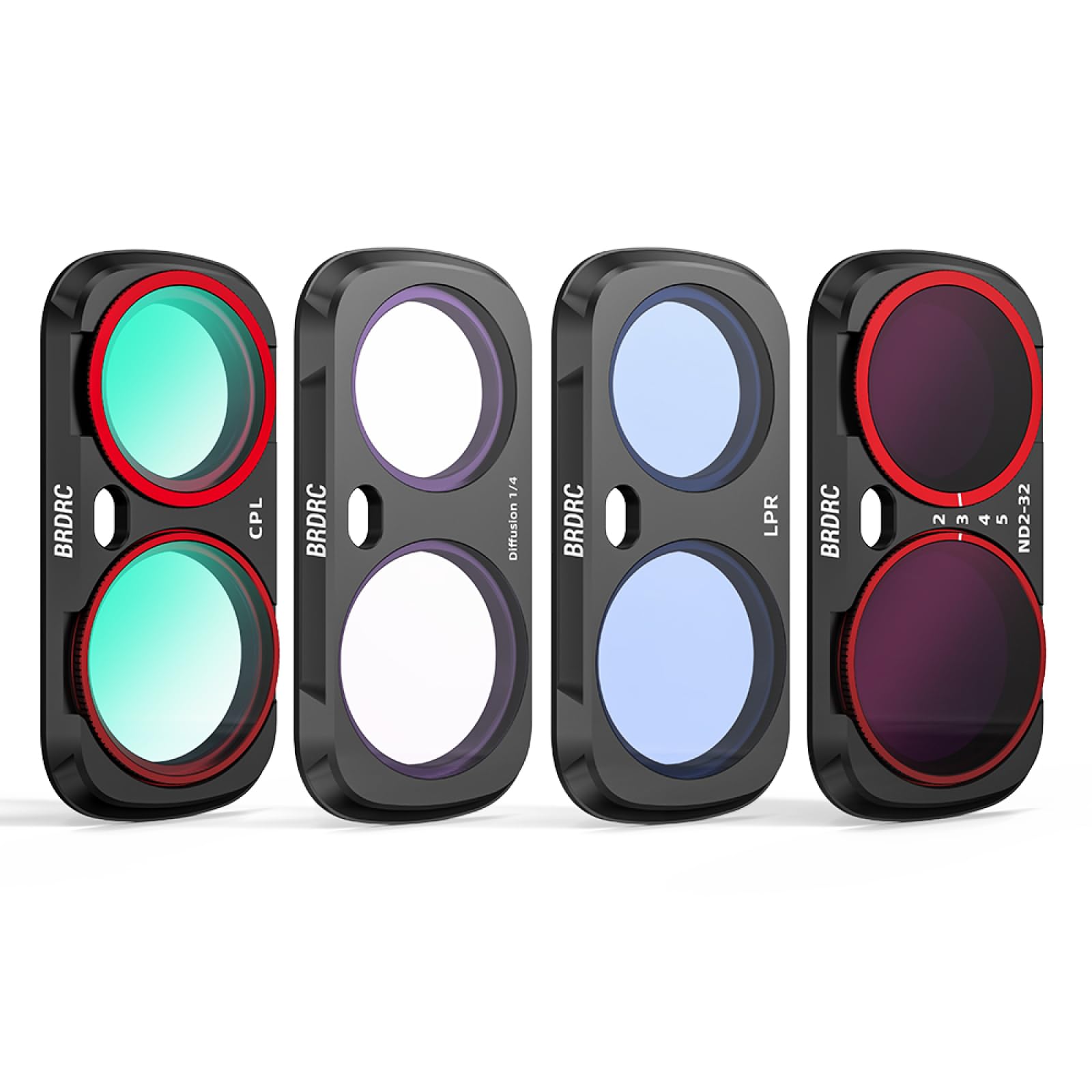 Luna Ultra filtry, zestaw filtrów ND i CPL do Insta360 Luna Ultra, UV CPL ND16 LPR dyfuzja 1/4 regulowane ND2-32 akcesoria do obiektywów aparatu (CPL+dyfuzja 1/4+LPR+ regulowany ND2-32)