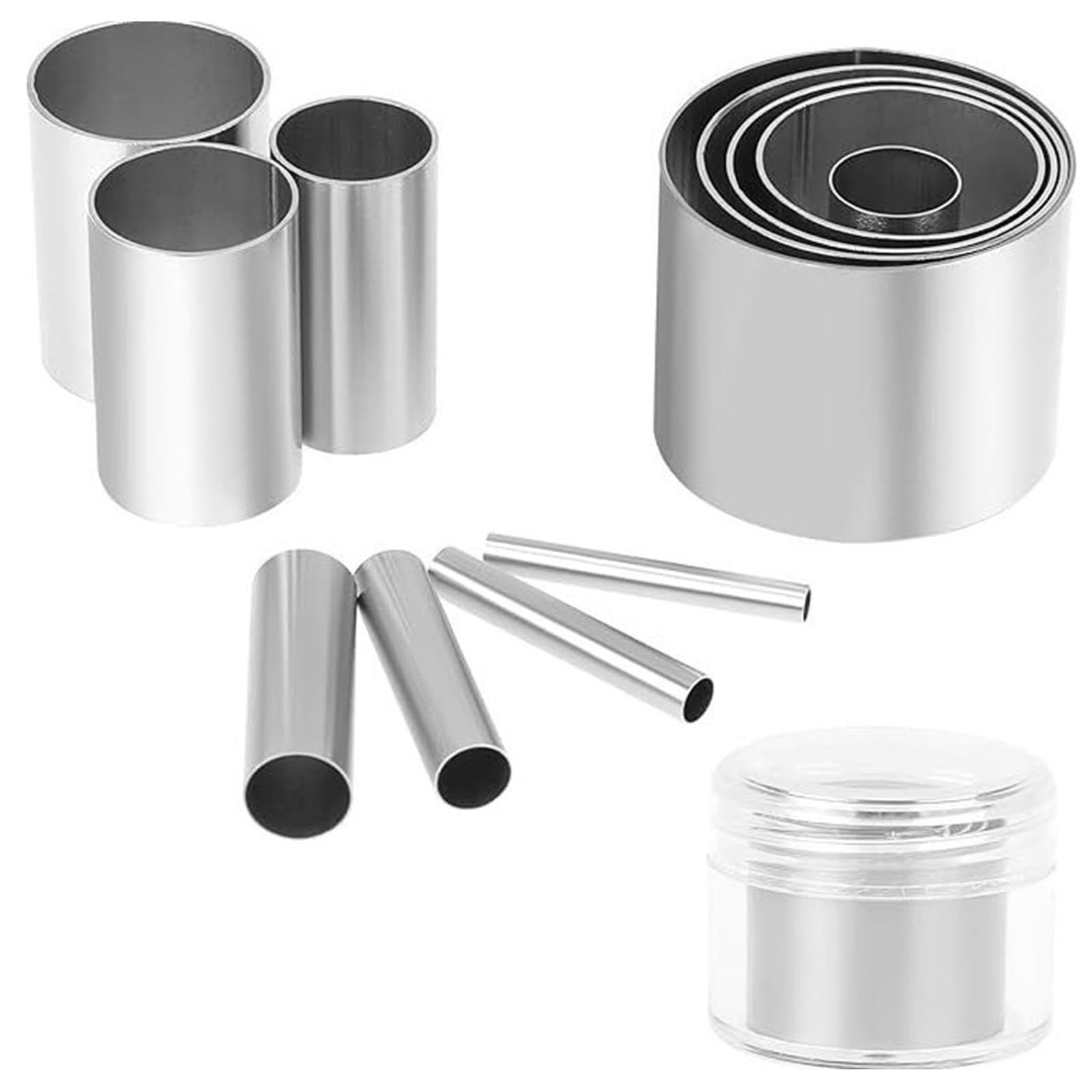 SHYYOULQE 12Pcs Stainless Steel Pottery Clay Cutter Molds 3mm-32mm for Pottery Craft Ceramic Hole Punching Cutter Art Tool