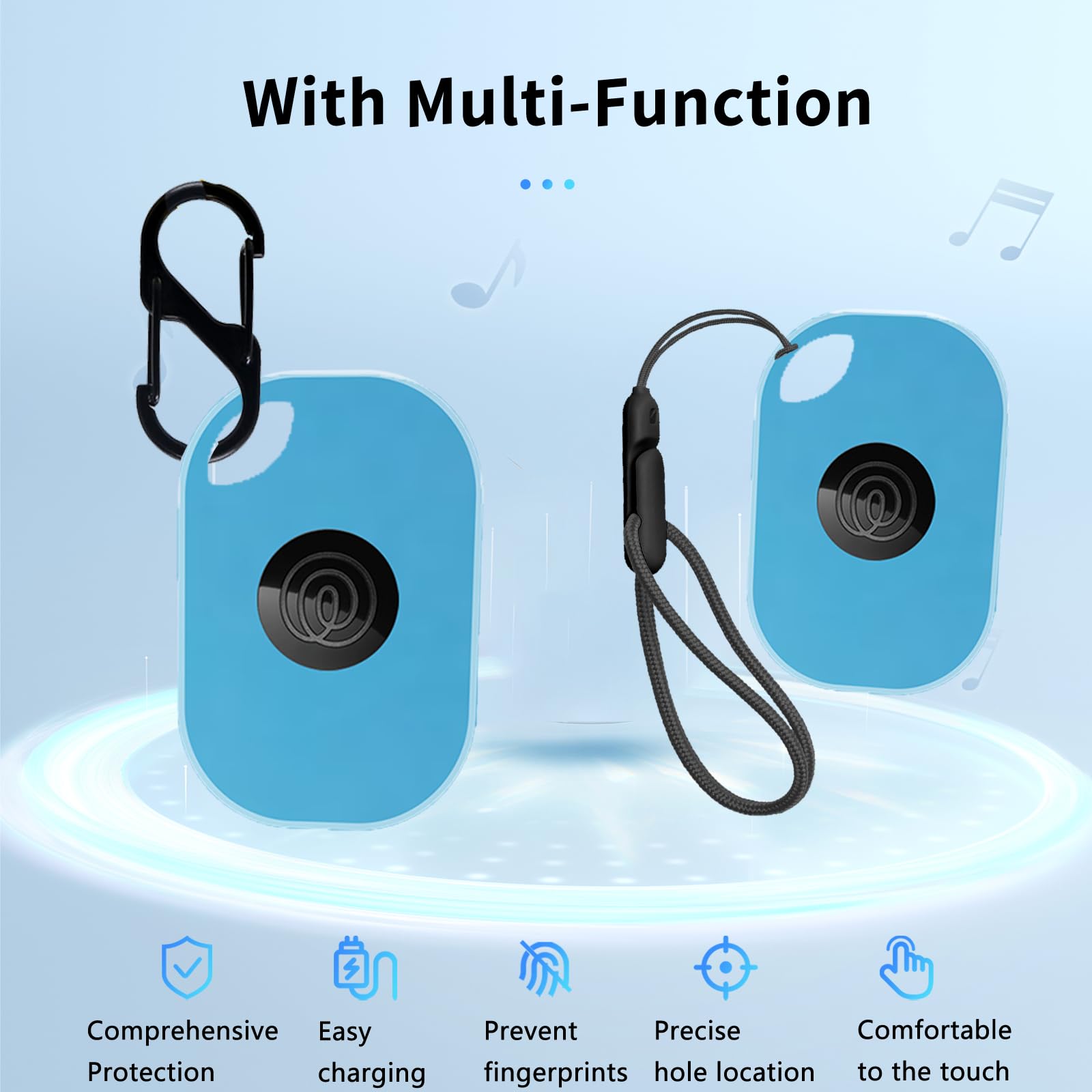 3pack Case for Tile by Life360 Pro (2024),Silicone Protective Cover(with Carabiner + Lanyard) Drop-Proof,Scratch-Proof,Protective Case for Tile Pro 2024 RE-61011 (FluorescentGreen+Pink+Blue)