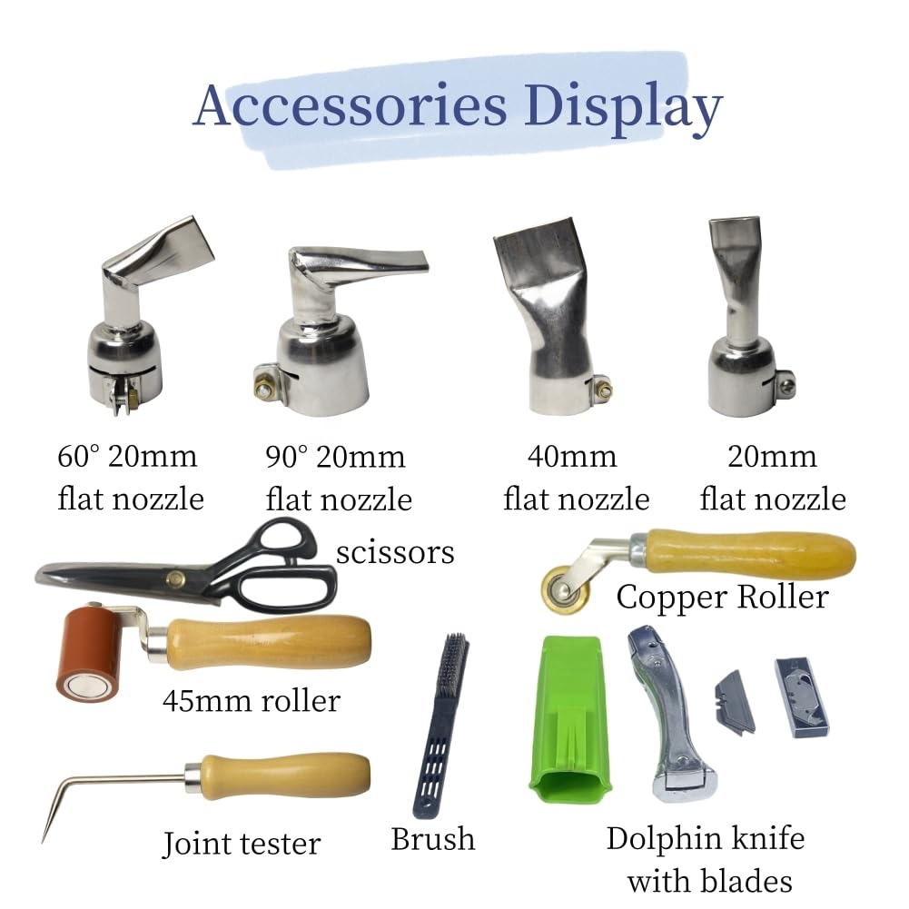 110V Weldy 1600W Professional Hot Air Equipment Hot Blast Torch Overlap Air Welding Gun Welder Pistol Tool Hot — view 5