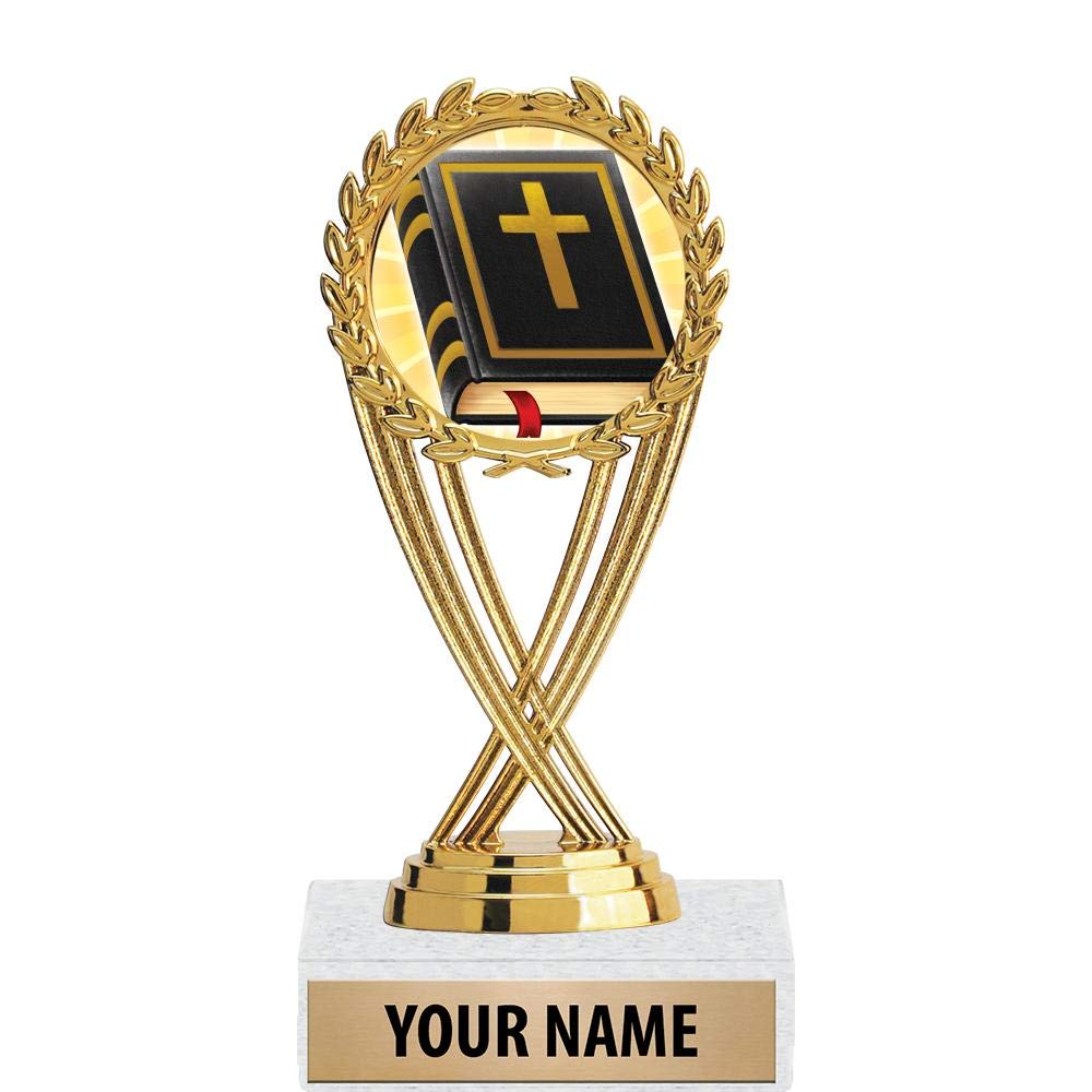 5.5" Gold Bible Trophies, Custom Olympia Bible Trophy Award Prime