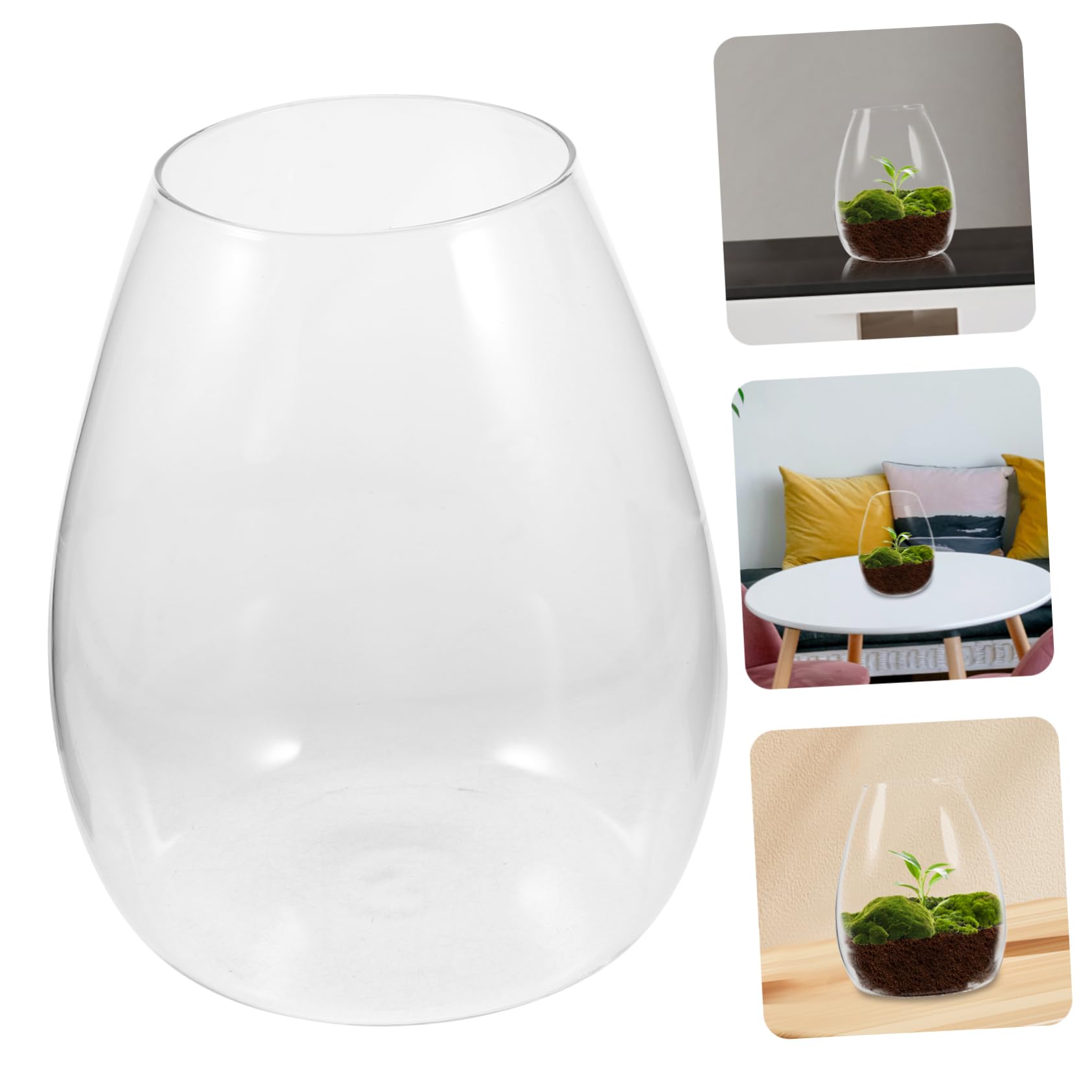 Cabilock Terrario Vacío de Botella Ecológica para Micropaisaje Macetero para Plantas Suculentas para DIY Escritorio