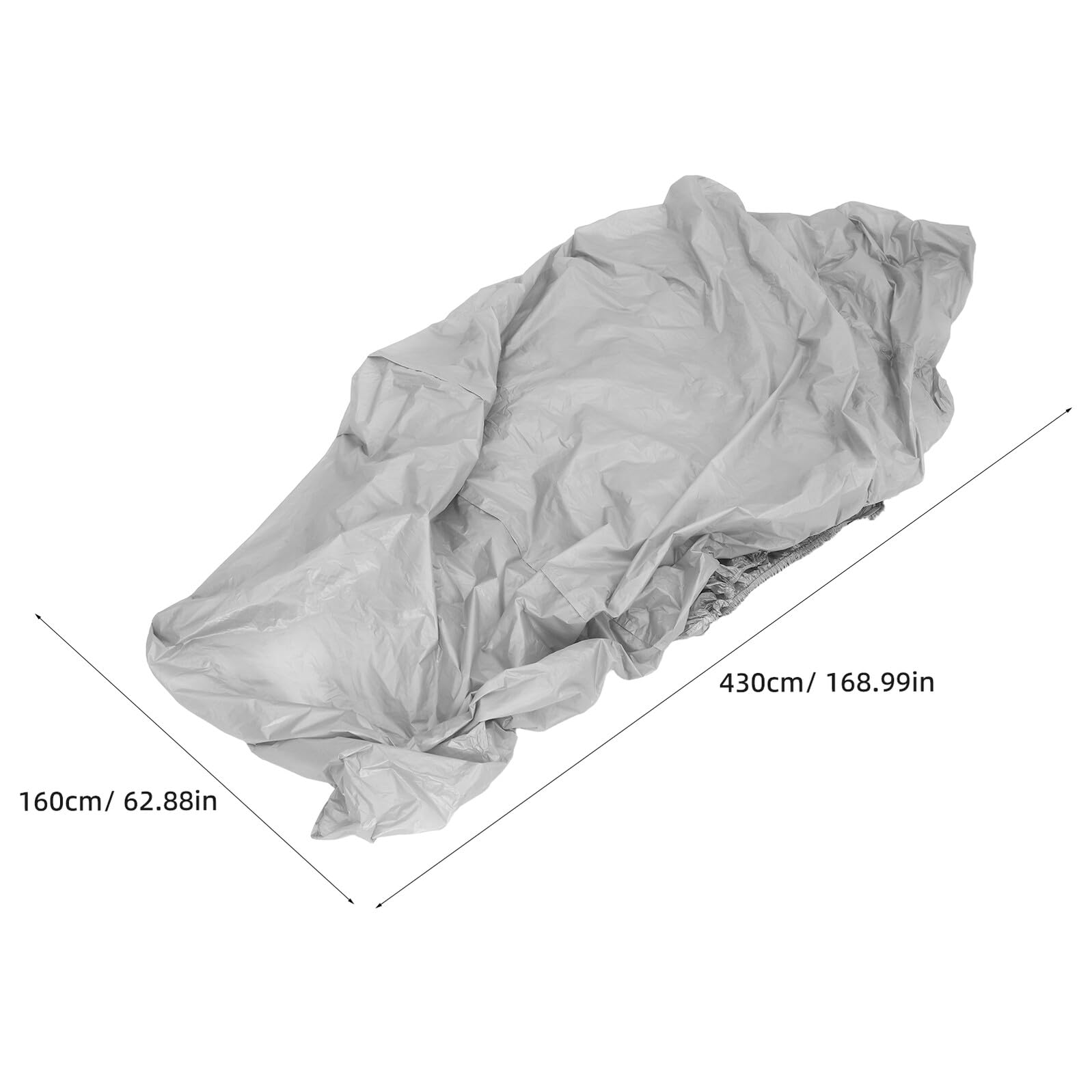 Mikikit Copertura per Auto Estiva Argento in Peva, Resistente All'acqua e Protezione Solare per Vacanze Estive, Copri Auto Antipolvere e Anticalore per Uso Esterno