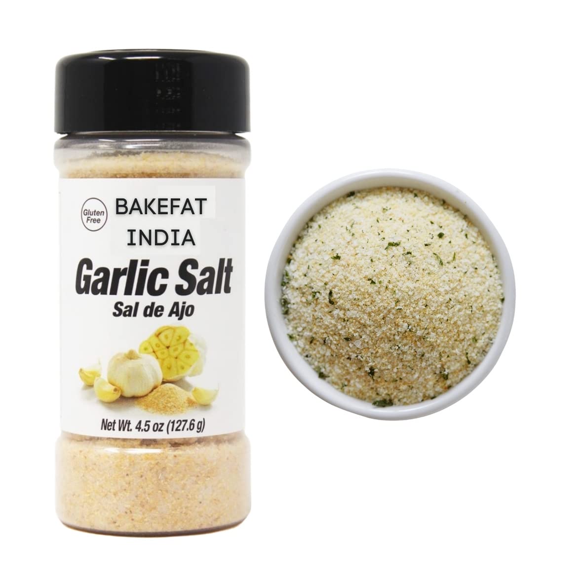 Bakefat India Classic Coarse Grounded Garlic Salt-127 Grams-(Flavourful and Herbal)