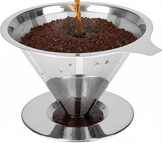 Coador de café filtro inox reutilizável sem papel - sabor puro s