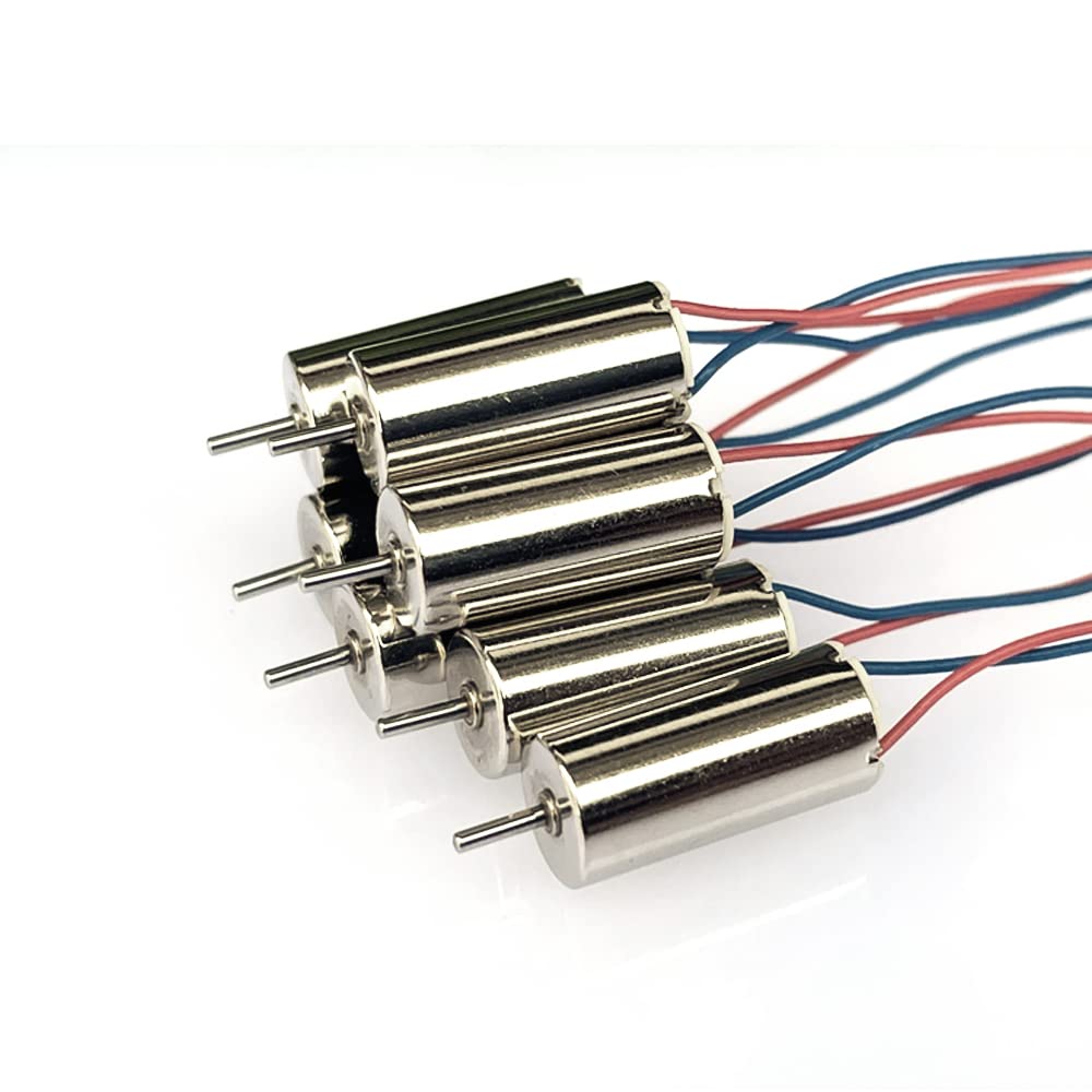 5 Pack 6x12mm High-Speed Coreless Motors – 3V-3.7V, 49,000 RPM, For DIY Drones & RC Projects
