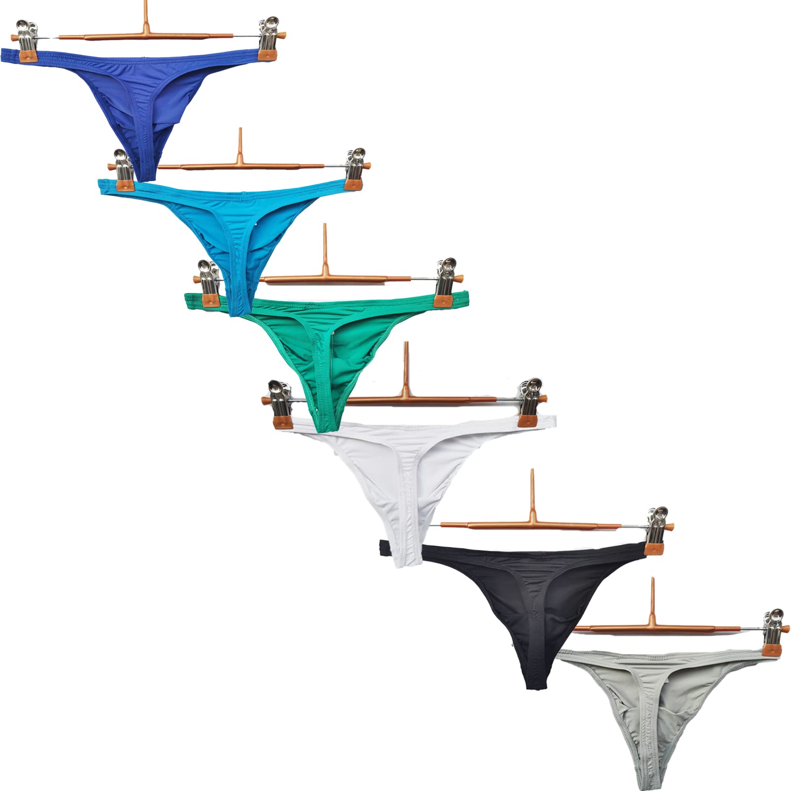 Faringoto Ropa interior transparente para hombre, tanga, bikini