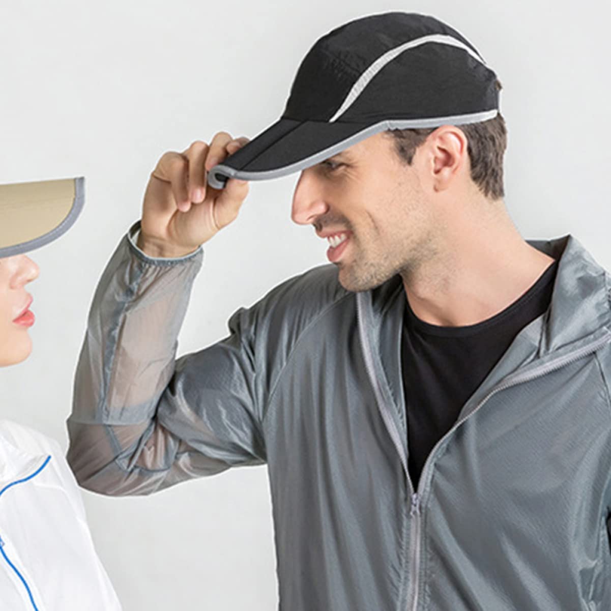 Baseball Kappe Kappen für Männer taillierte Hüte für Männer Mütze Männer Sonne Sporthüte für Männer Schirmmützen für Damen laufende Mütze Sporthut laufende Kappen Nylon Black