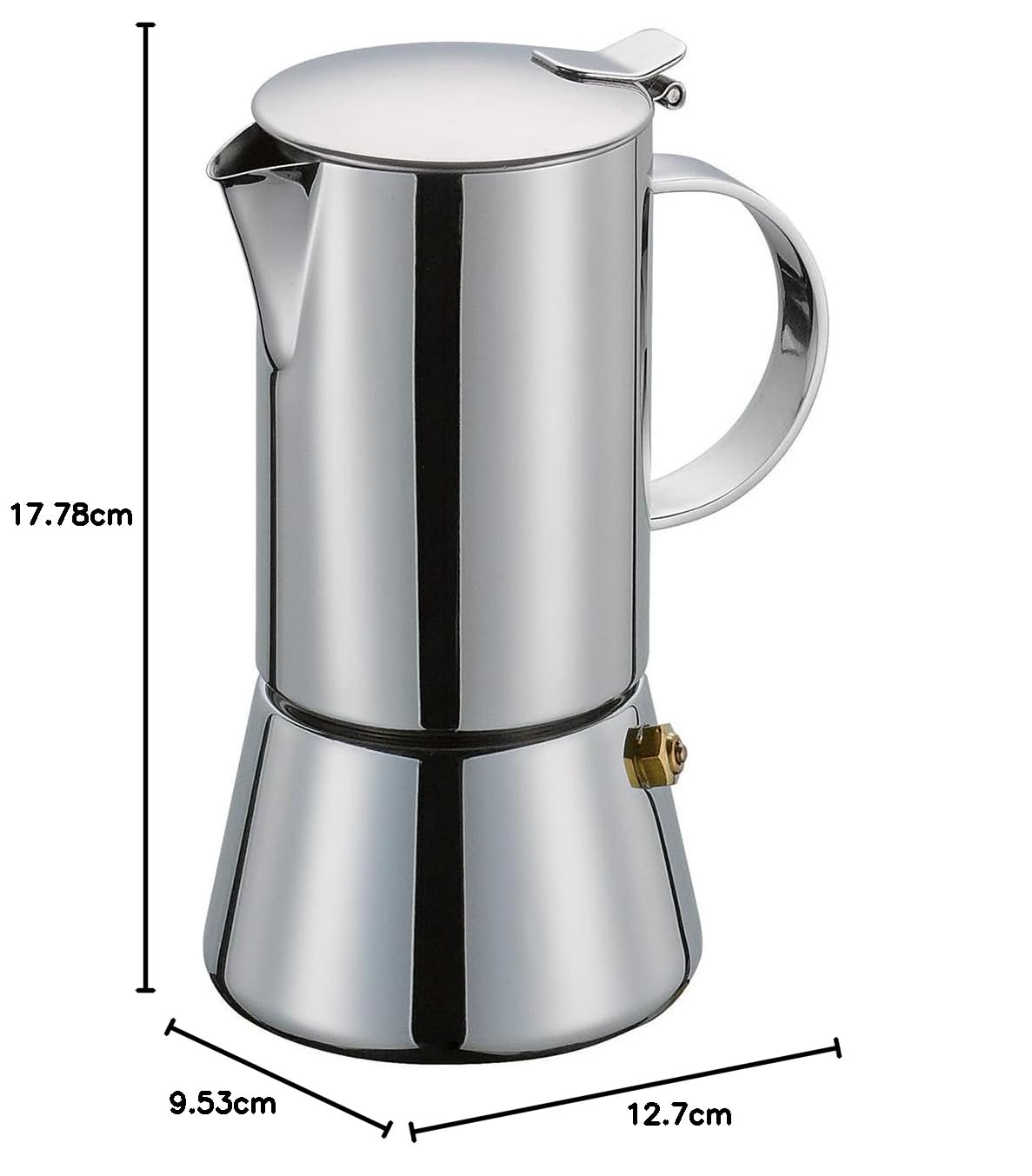Cilio AIDA Espressokocher 4 Tassen, polierter Edelstahl, induktionsgeeignet