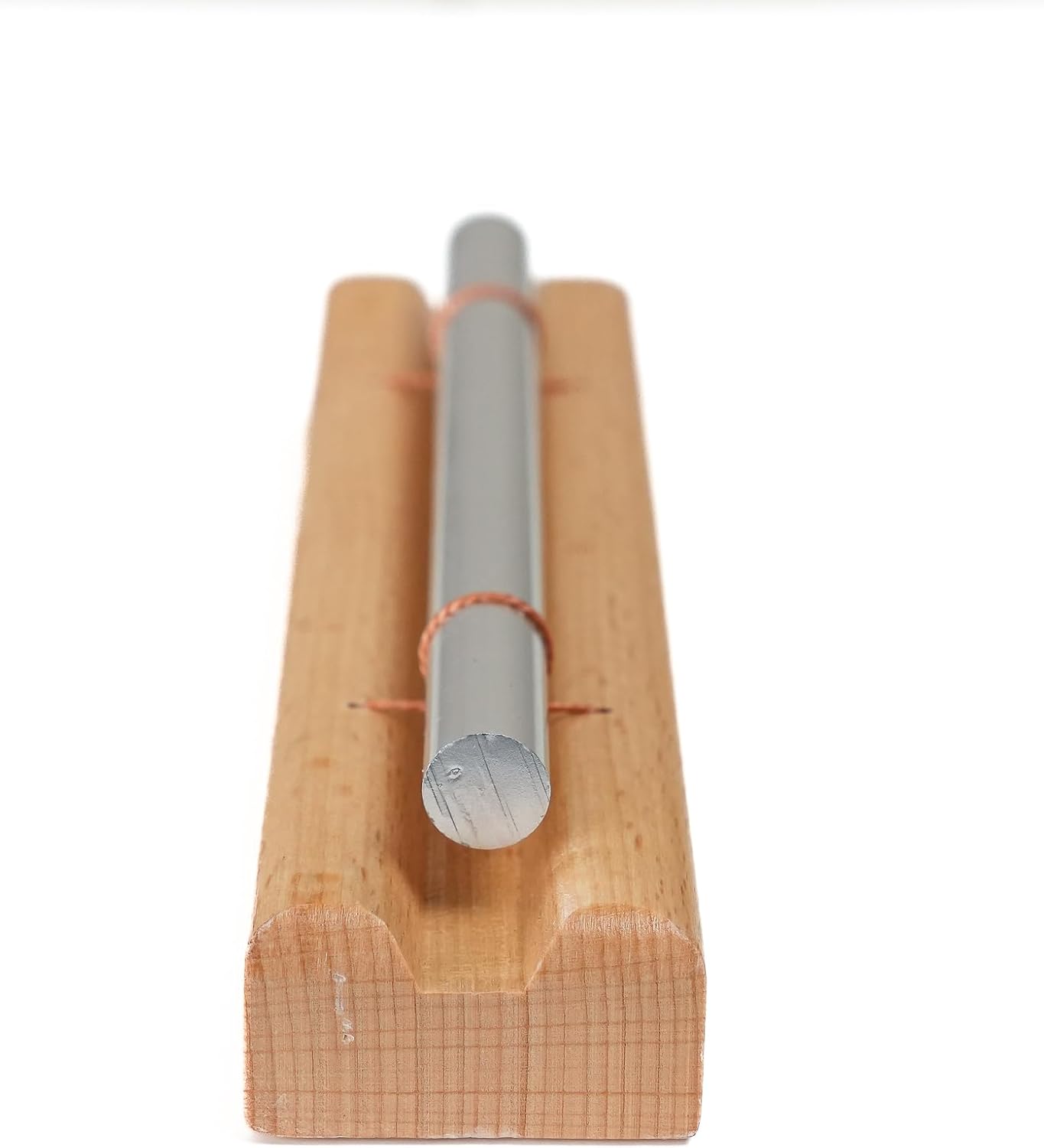 Zenergy Hand Chime with Mallet, Dual Metal Bar Wood Base, Meditation, Yoga, Mindfulness Bell Percussion for Teachers and Classrooms image 2