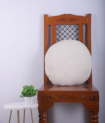 Miniatura 8 de Trade Star Funda de almohada redonda 100% algodón de 18 pulgadas, funda de almohada india para sofá, decoración moderna para sala de estar,