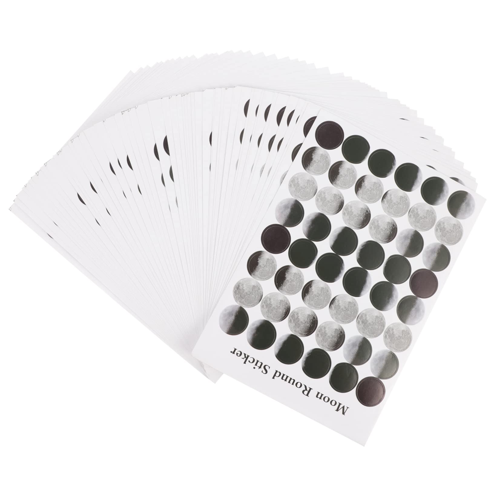 Stickers phases lunaires : transformez vos carnets ternes avec 50 feuilles d'autocollants lune