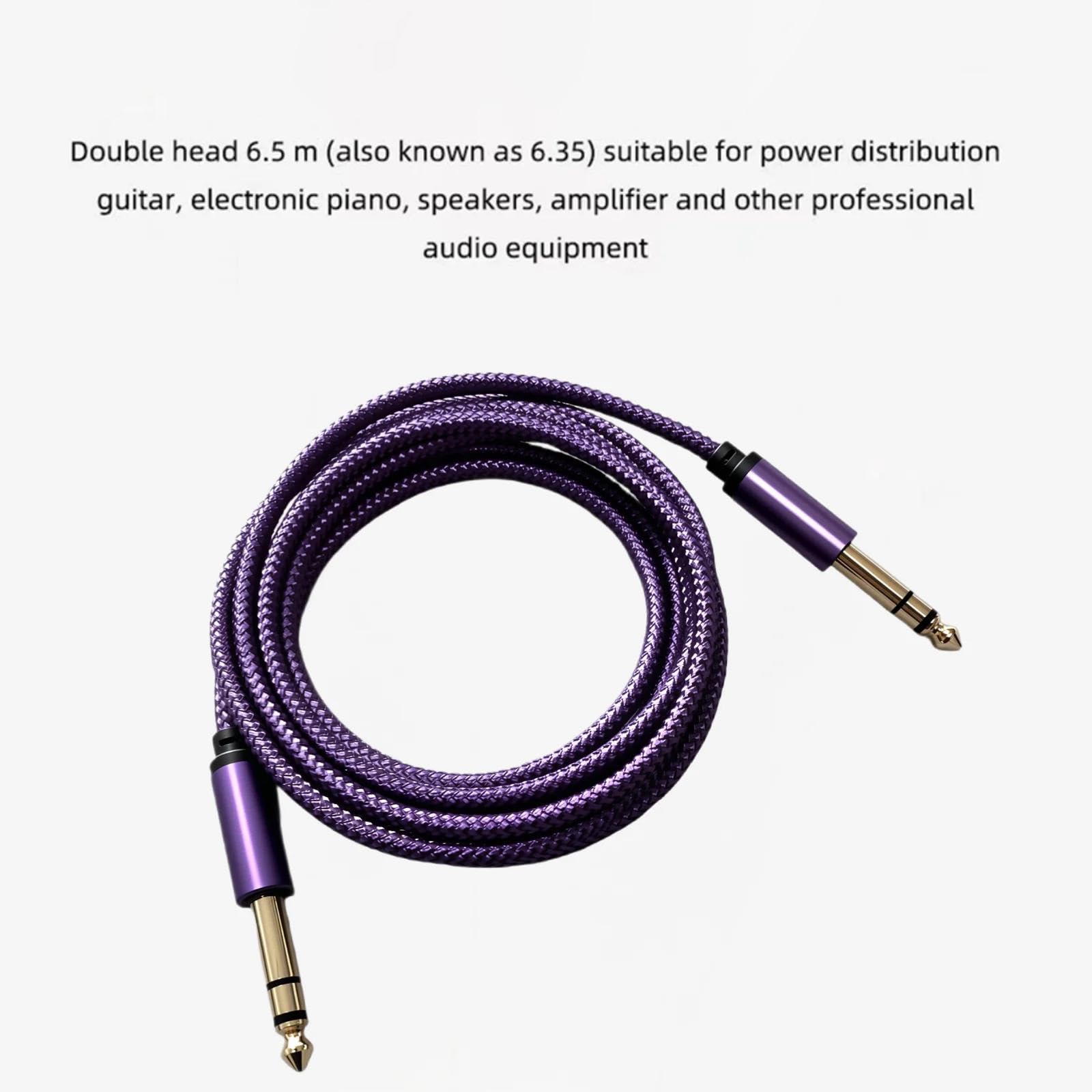 Guitarra Eléctrica Cable De Bajo Ángulo Recto TRS 1/4 Pulgadas Cable Interconexión Estéreo Salida Macho 6,35 Mm | Cable de guitarra (tipo 4,6 m)