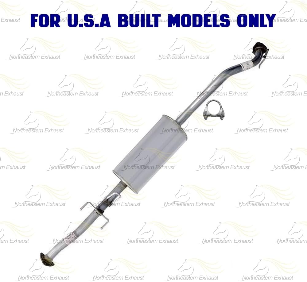 Exhaust Rear Catalytic w/Resonator & Muffler Kit Compatible with Honda CR-V 2010-2011 2.4L | EPA-Approved | Stainless Steel | Northeastern Exhaust | Includes Gaskets, Clamp and Bolt Kit