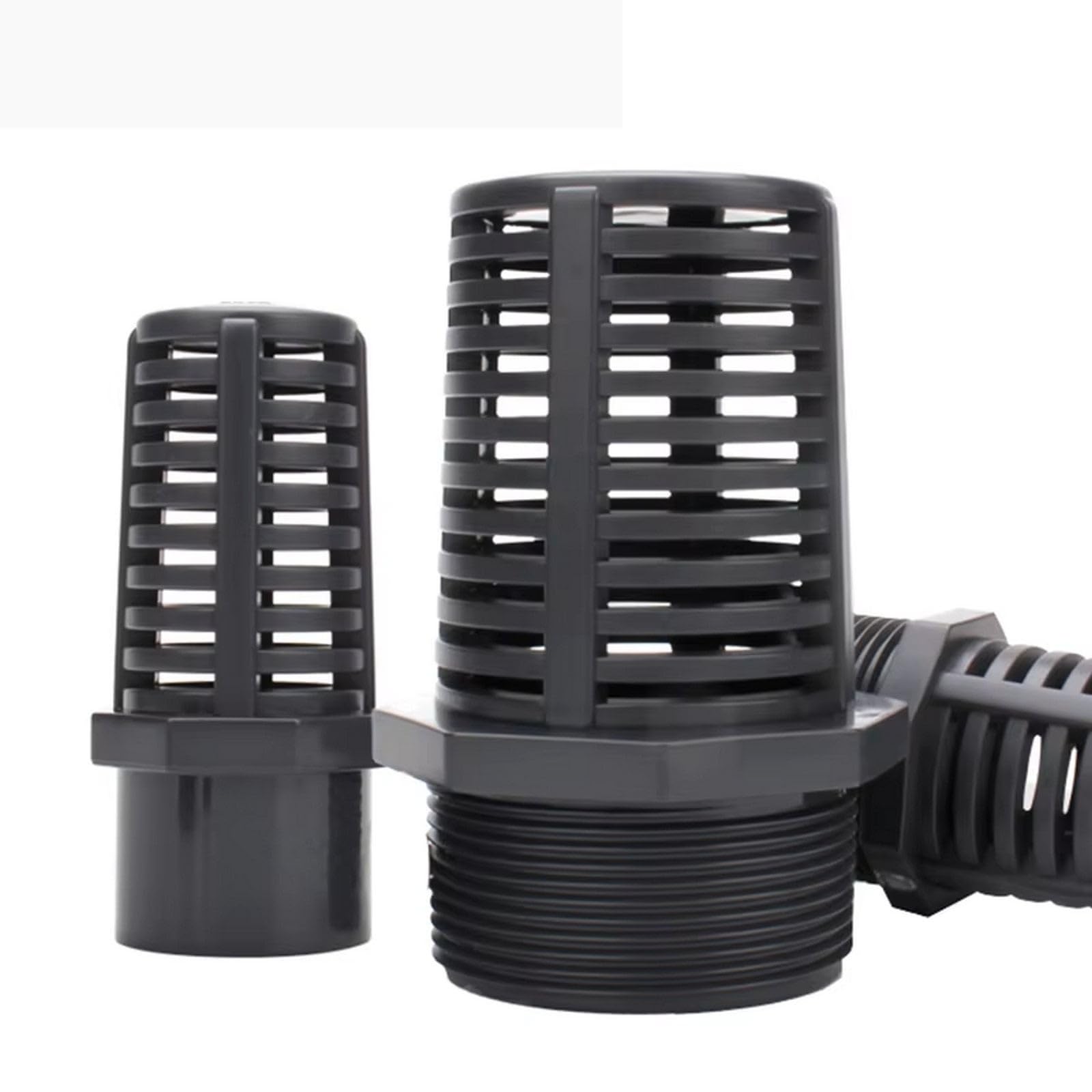 kvkor 1Pc UPVC Aquarium Water Pump Filter Joint Fish Tank Water Inlet Strainer PVC Pipe Permeable Cap Flower Basket Strainer Screen