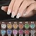 SaiDeng 12 Colors/Set 2g Holographic Laser Powder Nail Art Glitter Rainbow Pigment Manicure Chrome Pigments