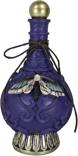 Ebros Gift Oculto Wicca Divinidad Espiritual Polilla Metamorfosis Púrpura Faux Poción Botella Decoración Figurilla Brujas Místicas Wicca Ocultista