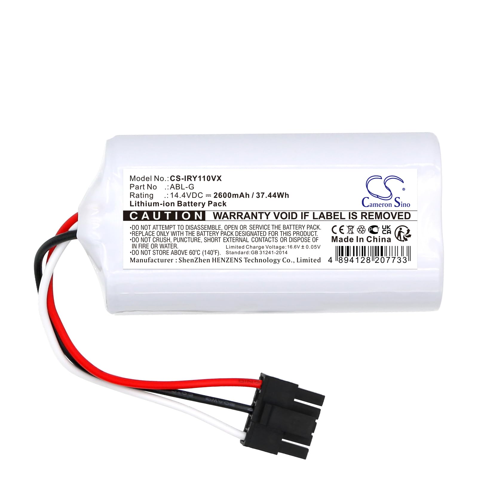 Batería de repuesto para iRobot Roomba Combo Essential, Roomba Combo Essential Vacuum, Y011040 PN:iRobot ABL-G 2600 mAh / 37,44 Wh