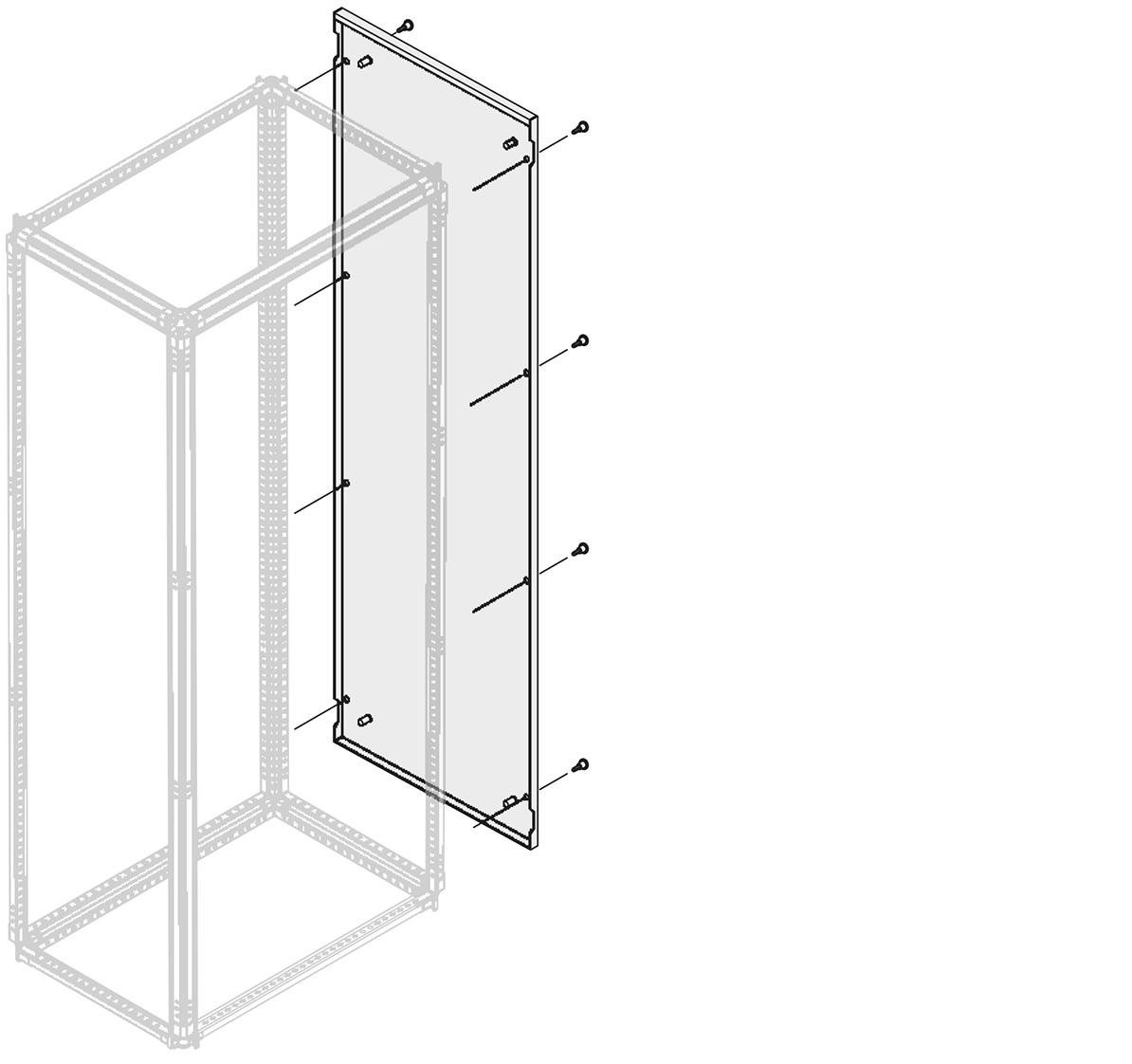 Panneau de finition externe ABB Sace ppeb1820 H1800 P200 pour habillage