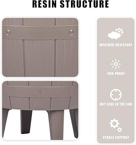 Miniatura 6 de Vipush - Mesa enfriadora para exteriores - Mueble de patio ajustable con barra de enfriamiento para fiestas, cerveza, vino, bebidas - Decoración